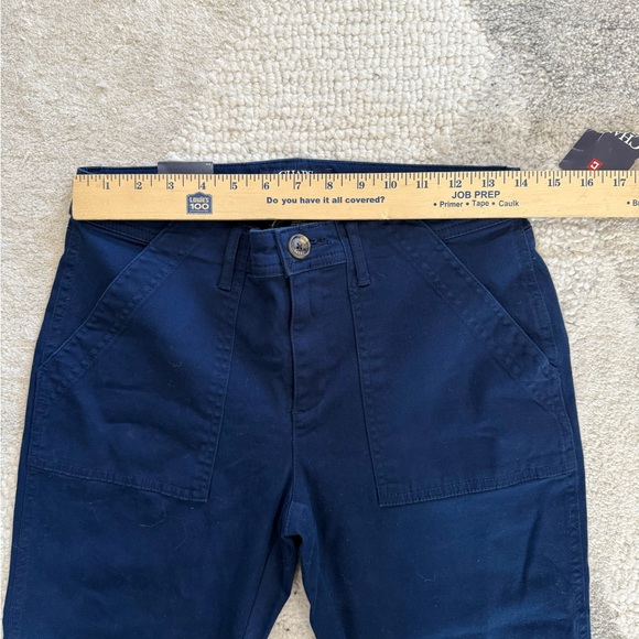 Chaps Women's Blue Chino Straight Leg Flat‎ Front Cotton Blend Pants Size 6 NWT - Picture 8 of 9
